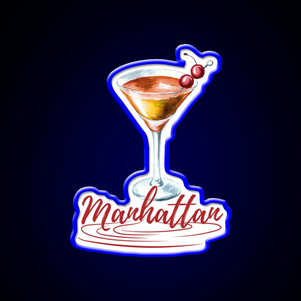 Manhattan Cocktail Bar Decor Led Neon Sign Neon Party Sign Rgb Color - LED neon sign view 5