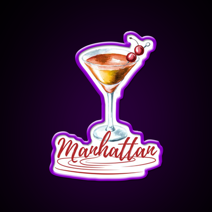 Manhattan Cocktail Bar Decor Led Neon Sign Neon Party Sign Rgb Color - LED neon sign view 9