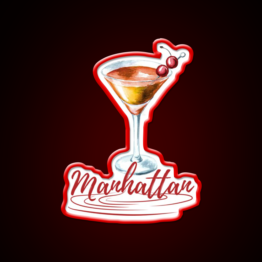 Manhattan Cocktail Bar Decor Led Neon Sign Neon Party Sign Rgb Color - LED neon sign view 10