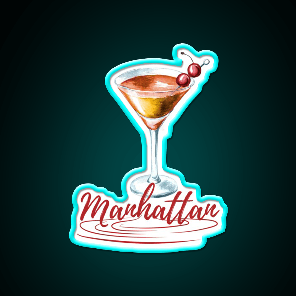 Manhattan Cocktail Bar Decor Led Neon Sign Neon Party Sign Rgb Color - Shineneon