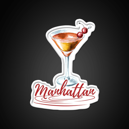Manhattan Cocktail Bar Decor Led Neon Sign Neon Party Sign Rgb Color - Shineneon