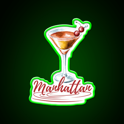 Manhattan Cocktail Bar Decor Led Neon Sign Neon Party Sign Rgb Color - Shineneon