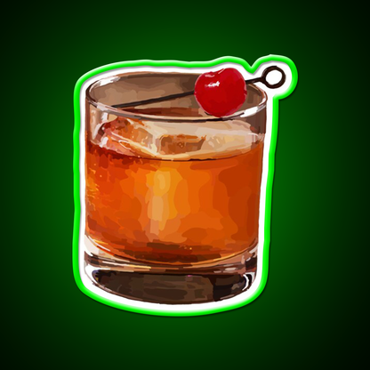 Manhattan On The Rocks Cocktail Bar Decor Led Neon Sign Rgb Color - LED neon sign view 8