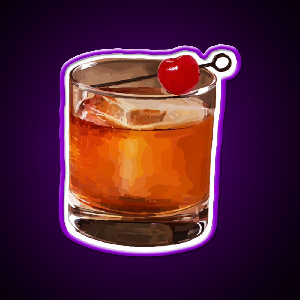 Manhattan On The Rocks Cocktail Bar Decor Led Neon Sign Rgb Color - LED neon sign view 9
