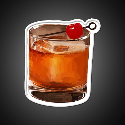 Manhattan On The Rocks Cocktail Bar Decor Led Neon Sign Rgb Color - Shineneon