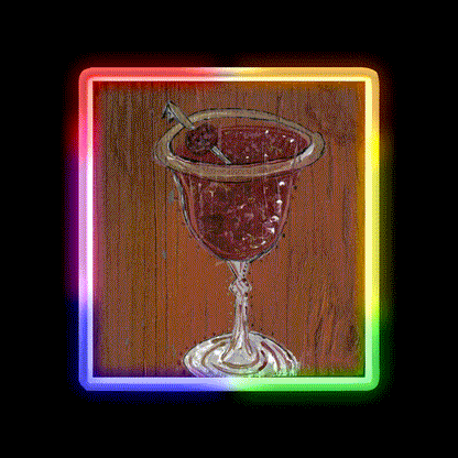 Manhattan Wood Cocktail Bar Decor Led Neon Sign Rgb Color - LED neon sign close-up detail
