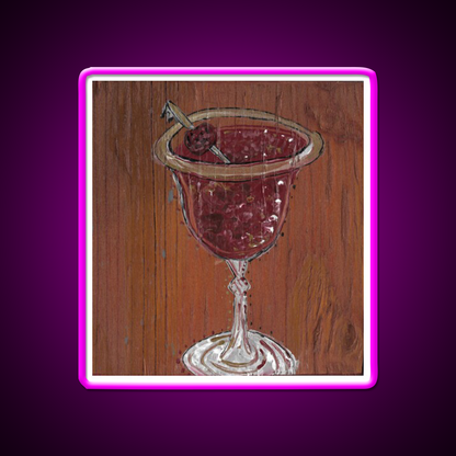 Manhattan Wood Cocktail Bar Decor Led Neon Sign Rgb Color - Neon sign mounted on wall in room