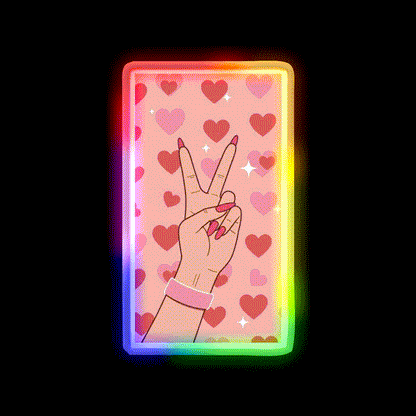 Mani Manifesto Nail Salon Led Neon Sign Rgb Color - LED neon sign close-up detail