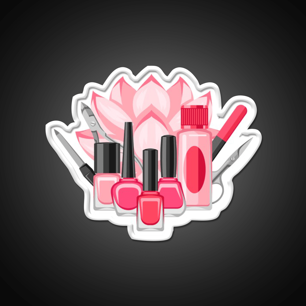 Manicure And Pedicure Kit Art Nail Salon Led Neon Sign Rgb Color - Shineneon