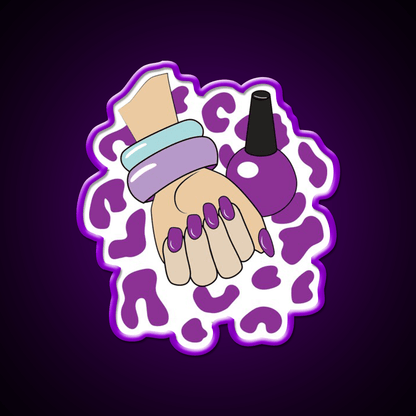 Manicure Hand Art Print Nail Salon Led Neon Sign Rgb Color - Shineneon