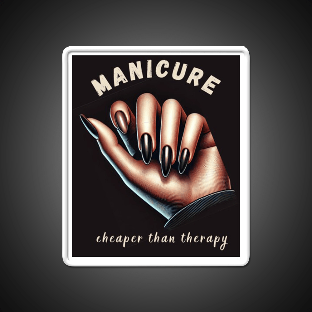 Manicure Is Cheaper Than Therapy Nail Salon Led Neon Sign Rgb Color - Shineneon