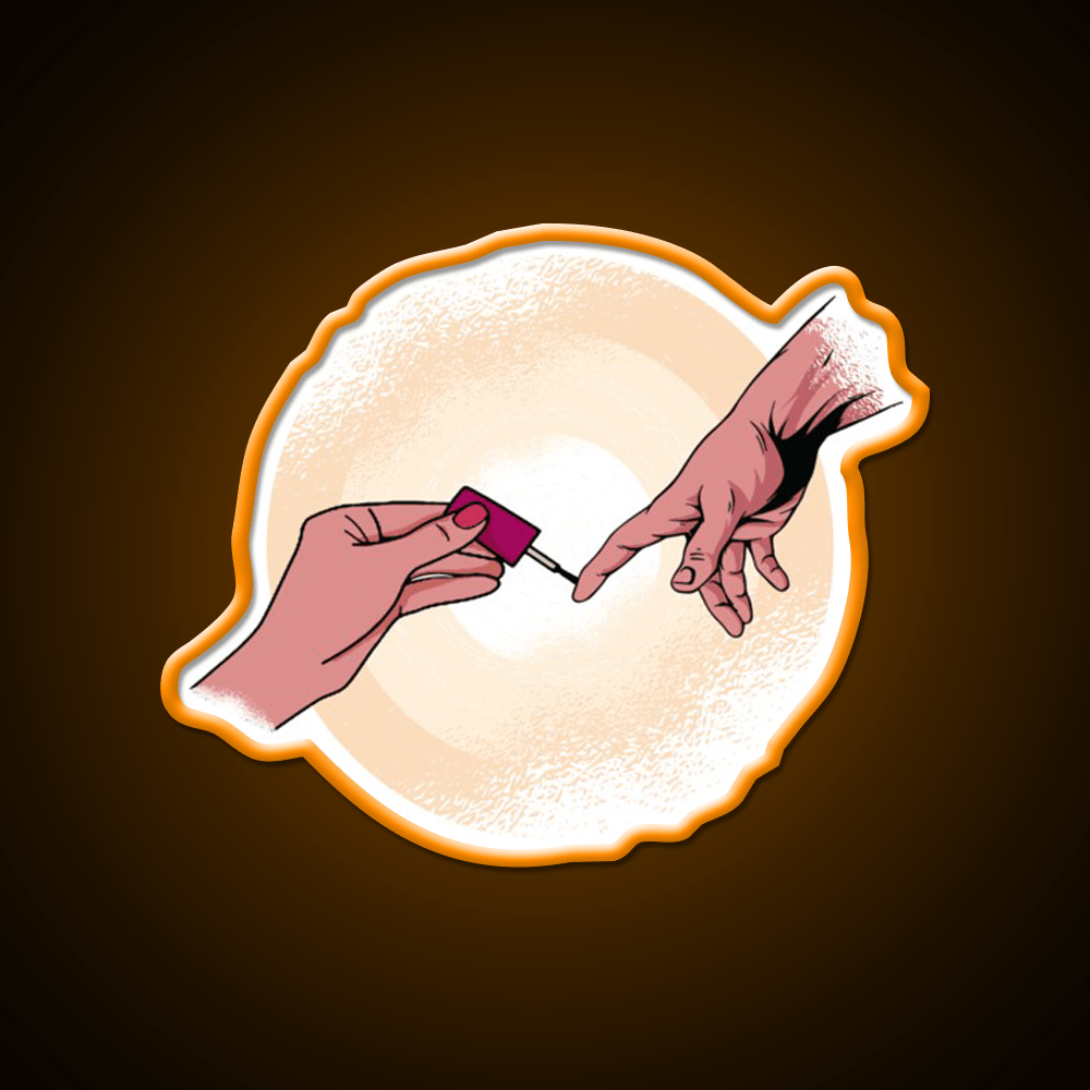 Manicurist Nail Polishing Funny Art Nail Salon Led Neon Sign Rgb Color - Shineneon