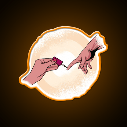Manicurist Nail Polishing Funny Art Nail Salon Led Neon Sign Rgb Color - Shineneon
