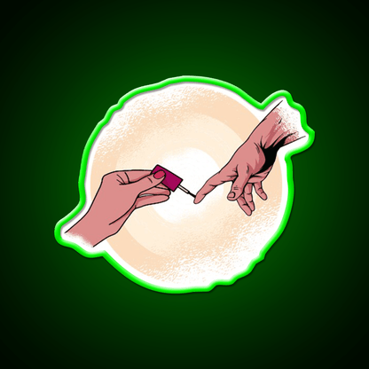 Manicurist Nail Polishing Funny Art Nail Salon Led Neon Sign Rgb Color - Shineneon