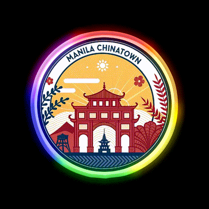 Manila Chinatown Asian Cultural Led Neon Sign Rgb Color - LED neon sign close-up detail