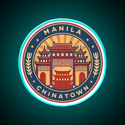 Manila Chinatown Asian Cultural Led Neon Sign Home Wall Art Rgb Color - Size and dimension reference