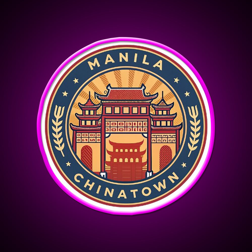 Manila Chinatown Asian Cultural Led Neon Sign Home Wall Art Rgb Color - Neon sign mounted on wall in room