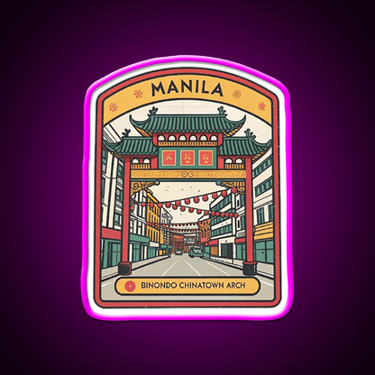 Manila Chinatown Asian Cultural Led Neon Sign Wall Art Rgb Color - Shineneon