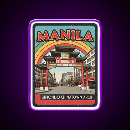 Manila Chinatown Asian Cultural Led Neon Sign Wall Decor Rgb Color - Shineneon