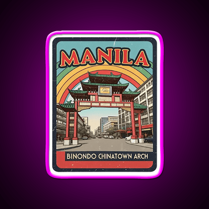 Manila Chinatown Asian Cultural Led Neon Sign Wall Decor Rgb Color - Shineneon