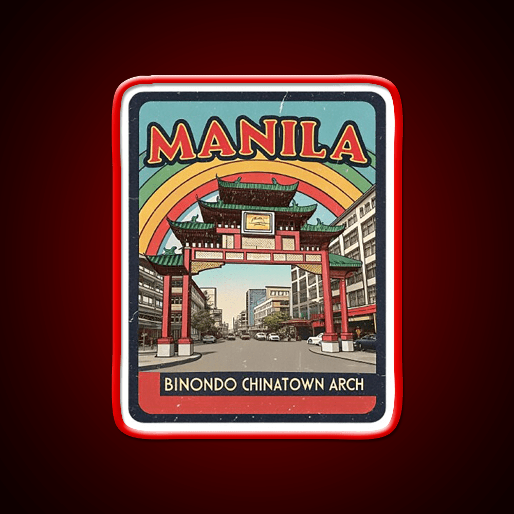 Manila Chinatown Asian Cultural Led Neon Sign Wall Decor Rgb Color - Shineneon