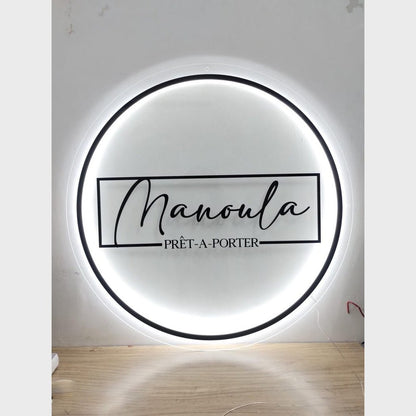 Manoula Acrylic Business Logo Sign - Shineneon
