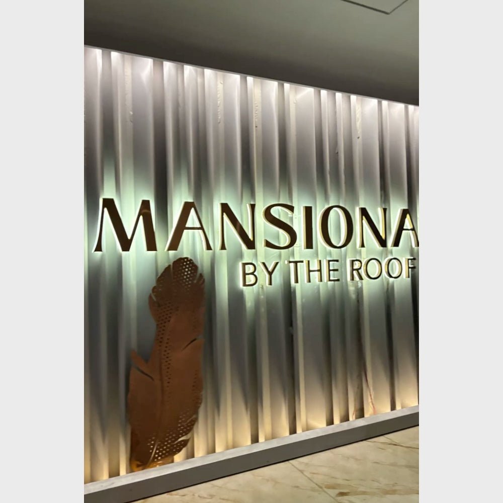 Mansiona By The Roof 3D Backlit Channel Letters Led Light Sign - Shineneon