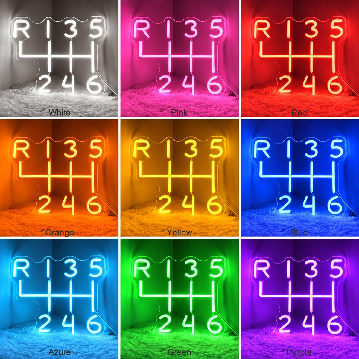 Manual Gearbox Shift Pattern LED Neon Sign - Shineneon