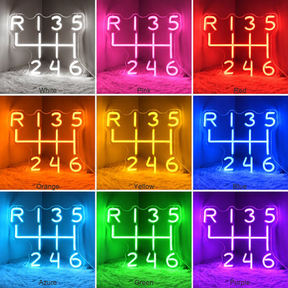 Manual Gearbox Shift Pattern LED Neon Sign - Shineneon