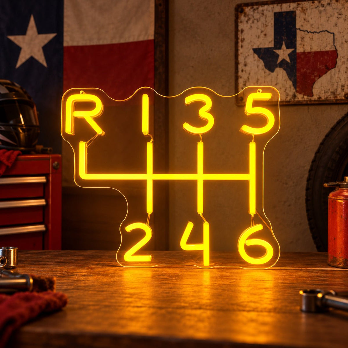 Manual Gearbox Shift Pattern LED Neon Sign - Shineneon