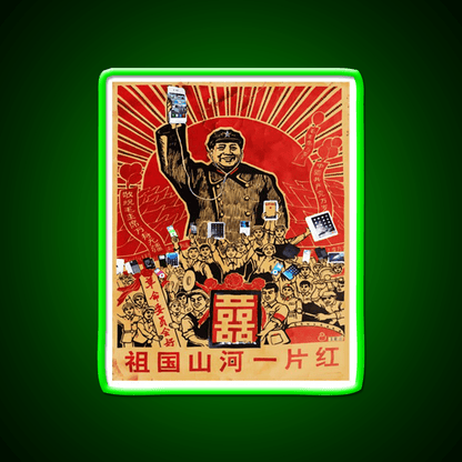 Mao Loves Apple Asian Cultural Led Neon Sign Rgb Color - Shineneon