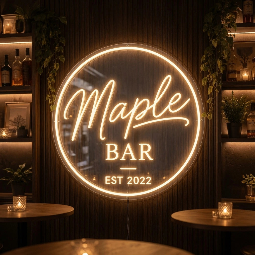 Maple Bar Est LED Neon Sign - 01 Original Product Image