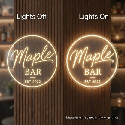 Maple Bar Est LED Neon Sign - Shineneon
