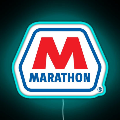 Marathon Oil Racing Lubricant Seghosamdes Rgb Led Neon Sign Pop Wall Art - Shineneon