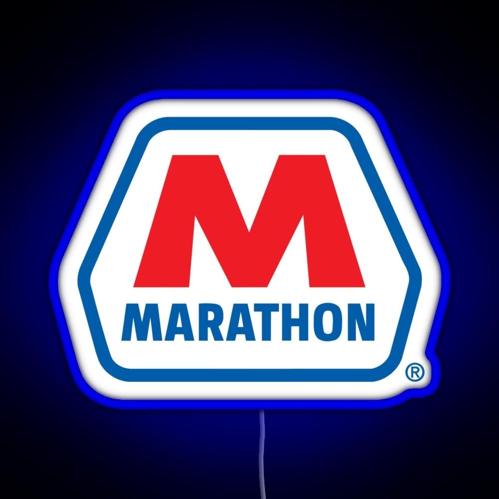Marathon Oil Racing Lubricant Seghosamdes Rgb Led Neon Sign Pop Wall Art - Shineneon