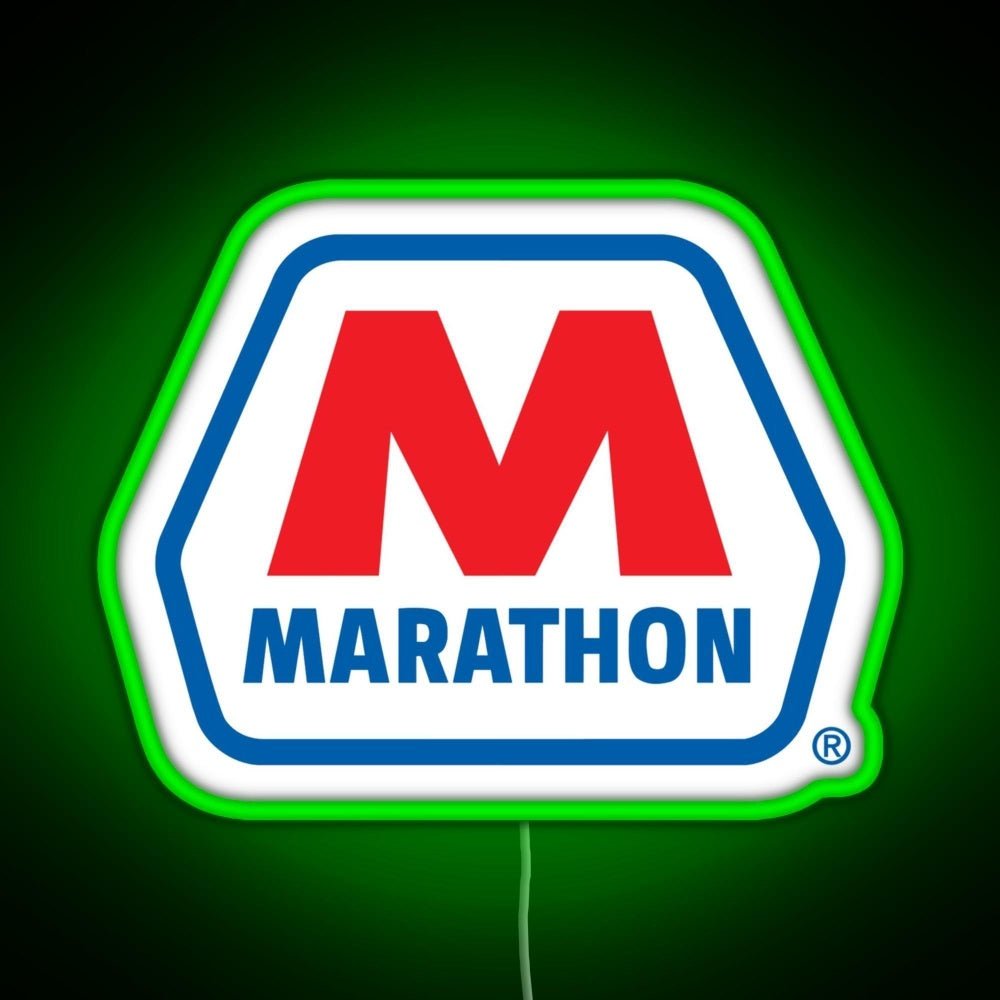 Marathon Oil Racing Lubricant Seghosamdes Rgb Led Neon Sign Pop Wall Art - Shineneon