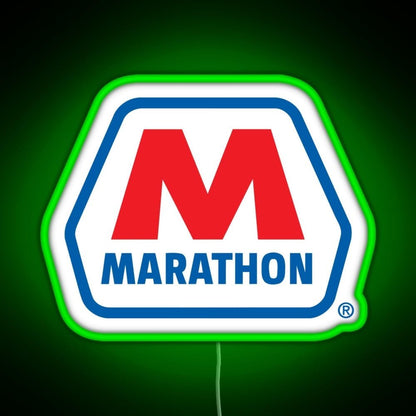 Marathon Oil Racing Lubricant Seghosamdes Rgb Led Neon Sign Pop Wall Art - Shineneon