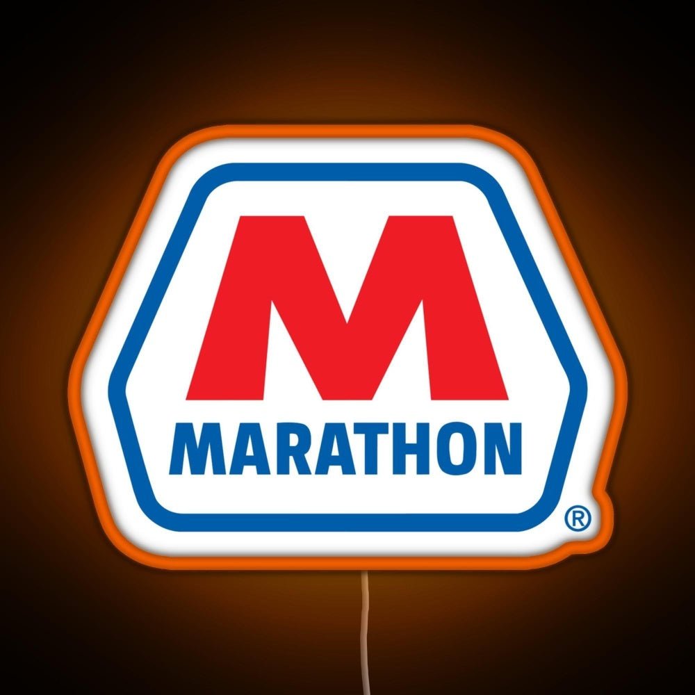 Marathon Oil Racing Lubricant Seghosamdes Rgb Led Neon Sign Pop Wall Art - Shineneon