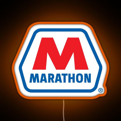 Marathon Oil Racing Lubricant Seghosamdes Rgb Led Neon Sign Pop Wall Art - Shineneon