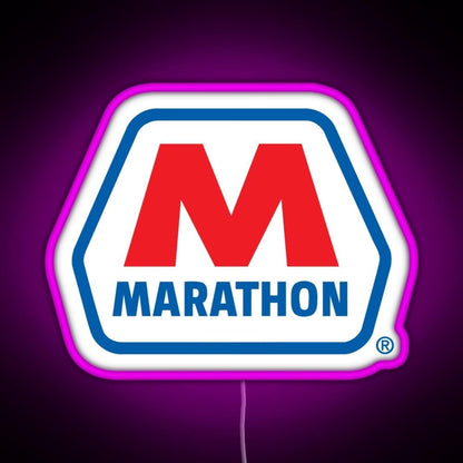 Marathon Oil Racing Lubricant Seghosamdes Rgb Led Neon Sign Pop Wall Art - Shineneon