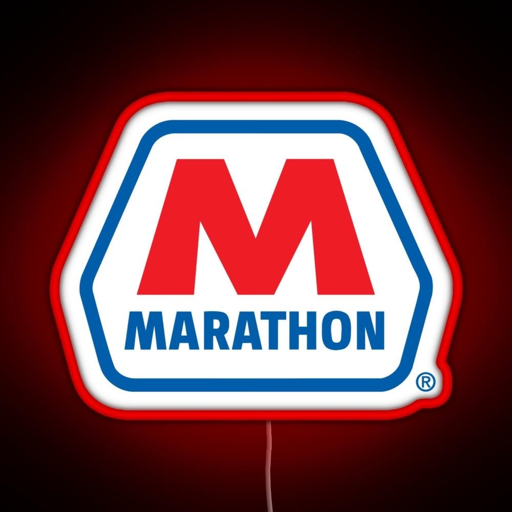 Marathon Oil Racing Lubricant Seghosamdes Rgb Led Neon Sign Pop Wall Art - Shineneon