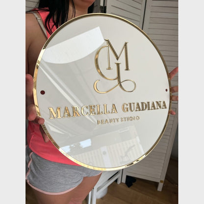 Marcella Guadiana Studio Acrylic Business Logo Sign - Shineneon
