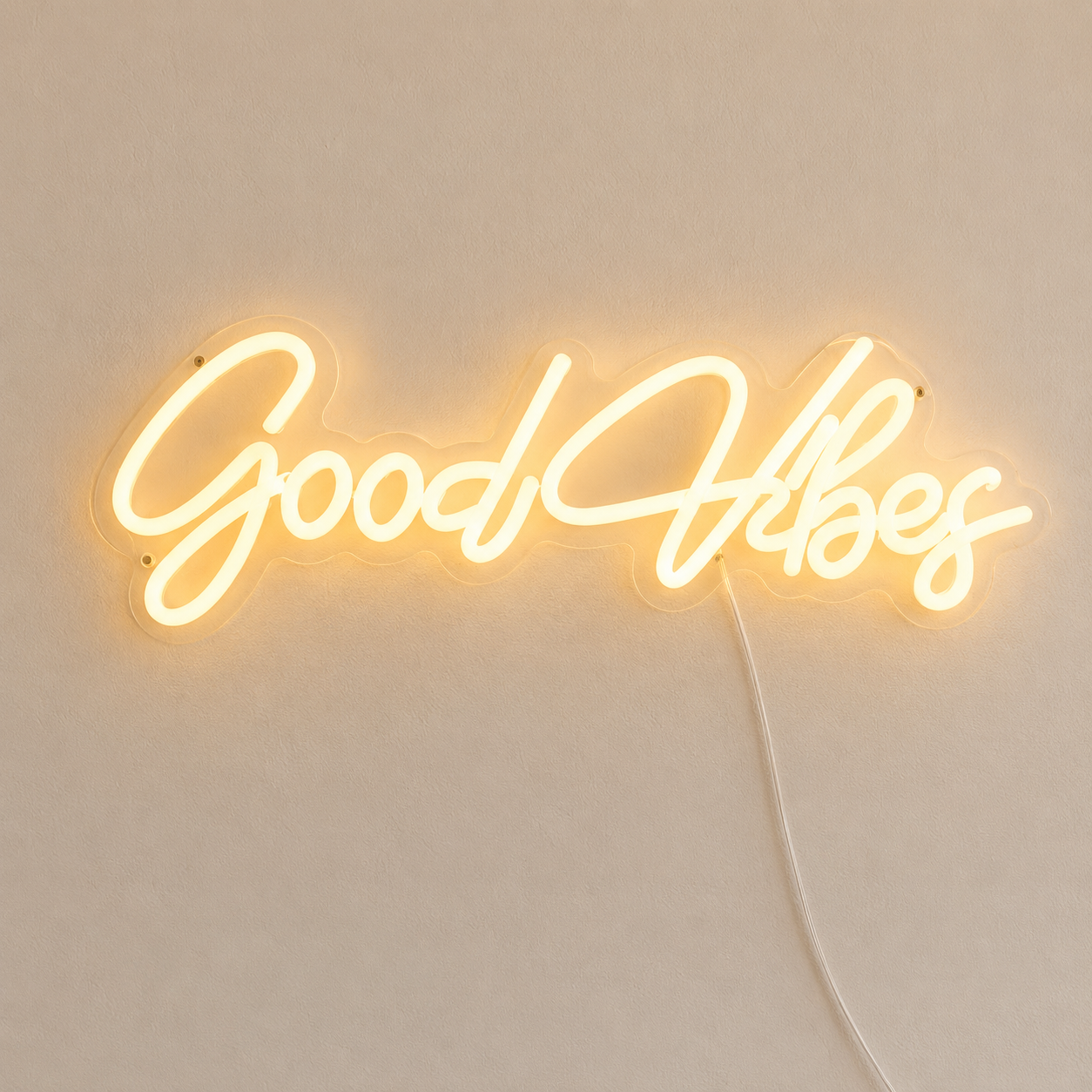 Marco Paul Hanging Neon LED Light Good Vibes In Warm White Sign LED Neon Sign main product image