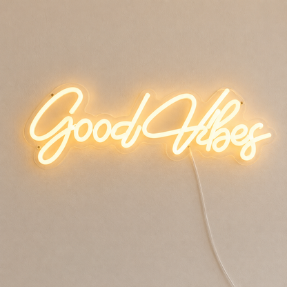 Marco Paul Hanging Neon LED Light Good Vibes In Warm White Sign LED Neon Sign main product image