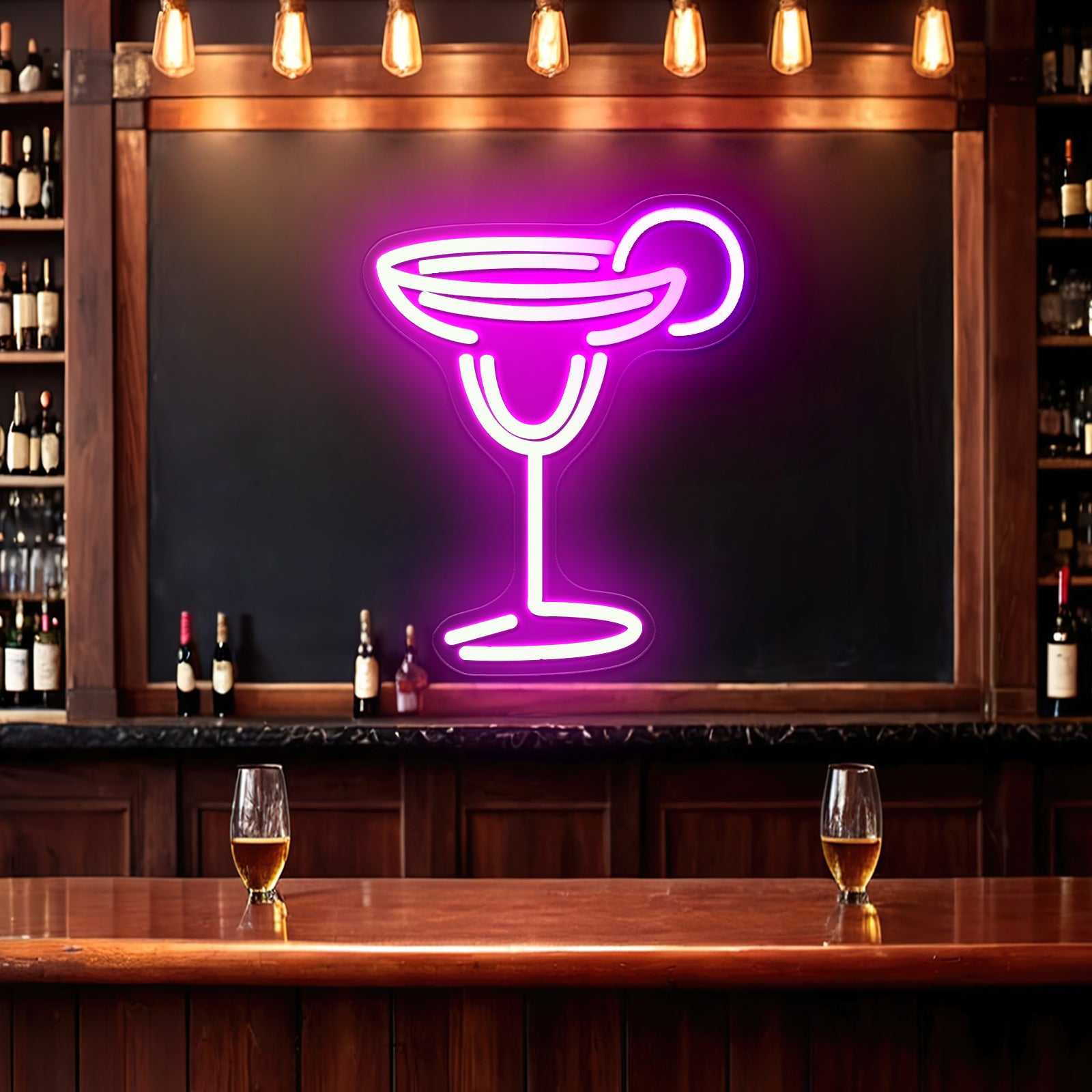 Margarita Cheap Led Neon Signs For Bar Wall Decor - Neon sign mounted on wall in room