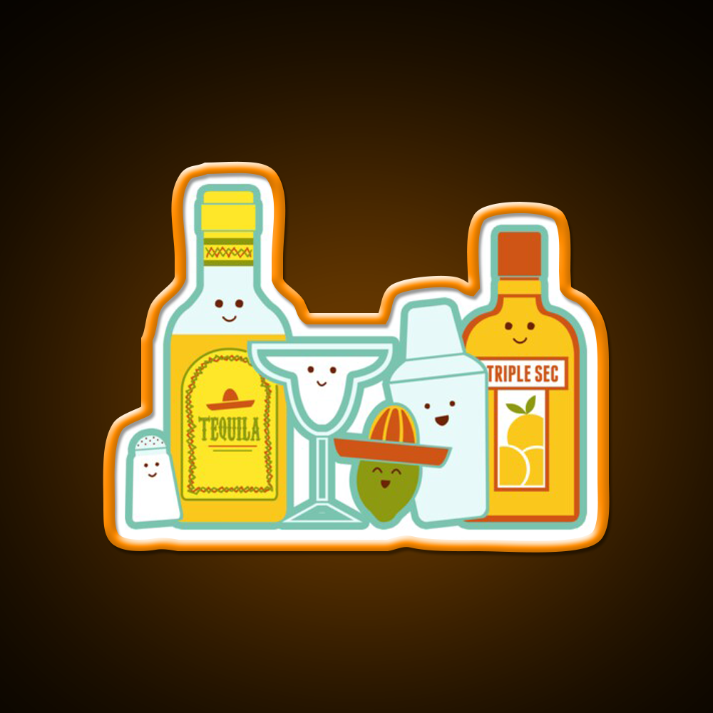 Margarita Cocktail Bar Decor Led Neon Sign Drink Neon Sign Rgb Color - LED neon sign view 6