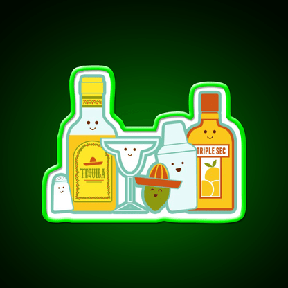 Margarita Cocktail Bar Decor Led Neon Sign Drink Neon Sign Rgb Color - Shineneon