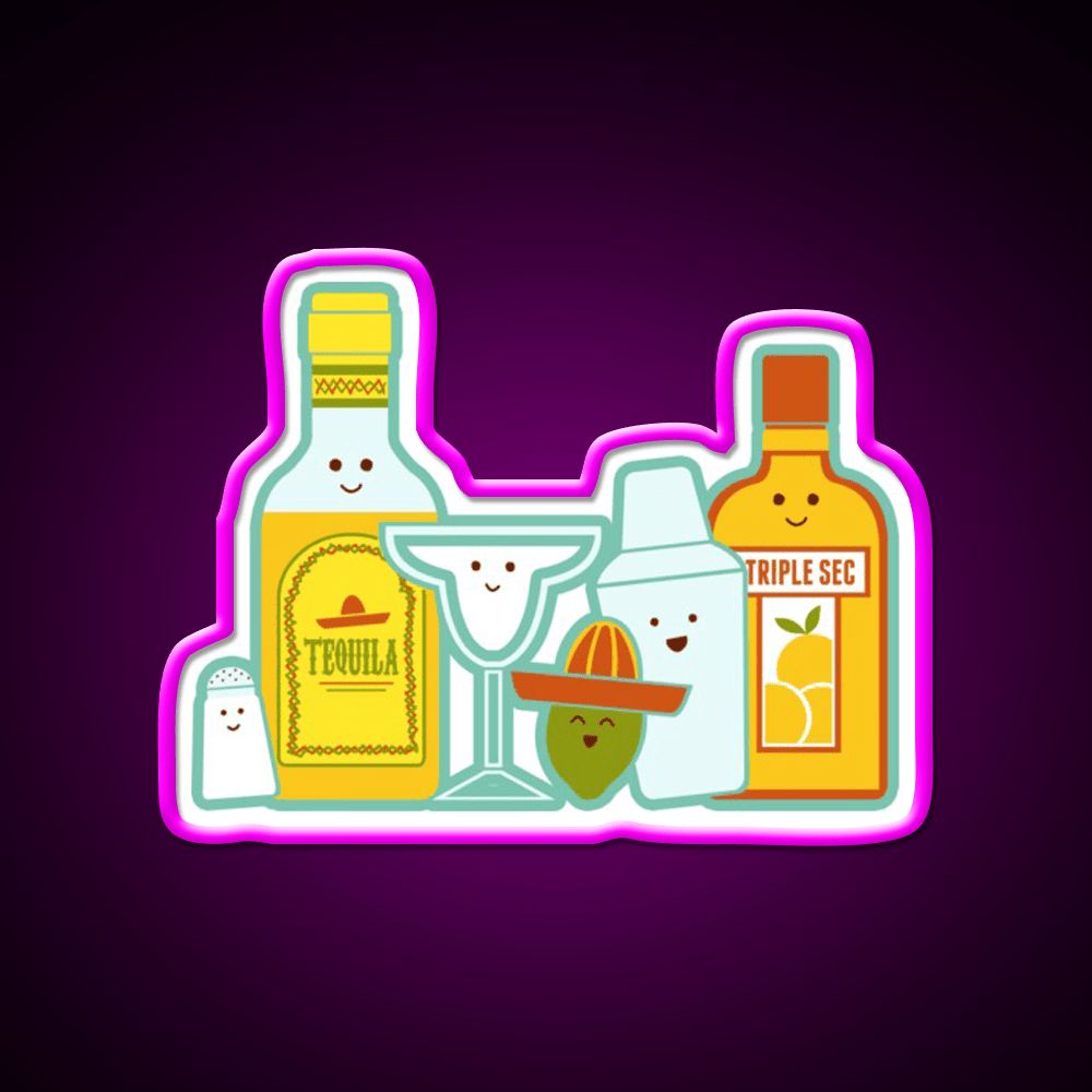 Margarita Cocktail Bar Decor Led Neon Sign Drink Neon Sign Rgb Color - Shineneon