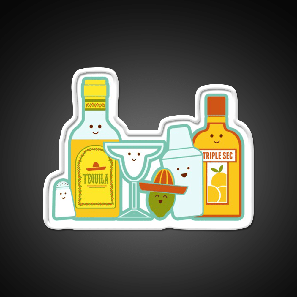 Margarita Cocktail Bar Decor Led Neon Sign Drink Neon Sign Rgb Color - Shineneon