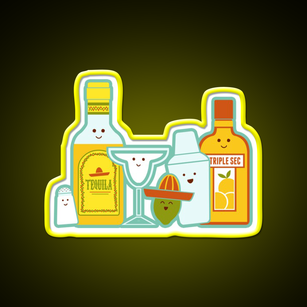 Margarita Cocktail Bar Decor Led Neon Sign Drink Neon Sign Rgb Color - LED neon sign view 7